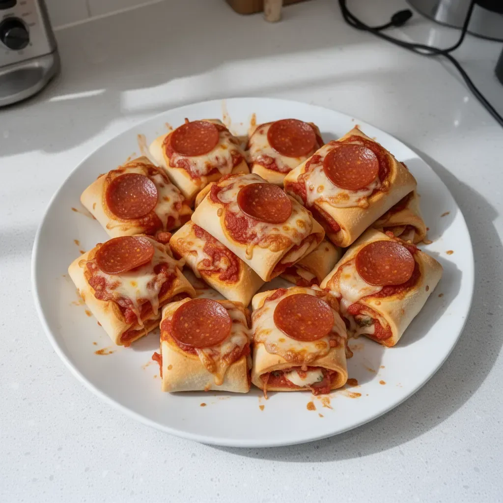 High protein pepperoni pizza rolls for a tasty, savory snack