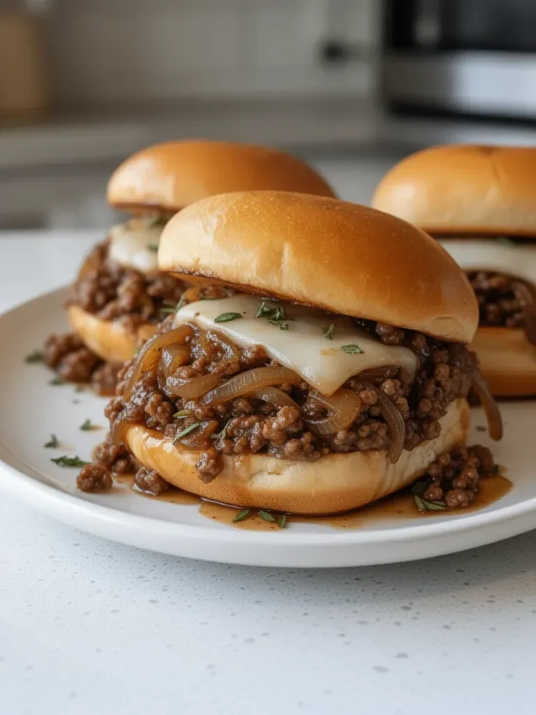 Irresistible French Onion Beef Sloppy Joes