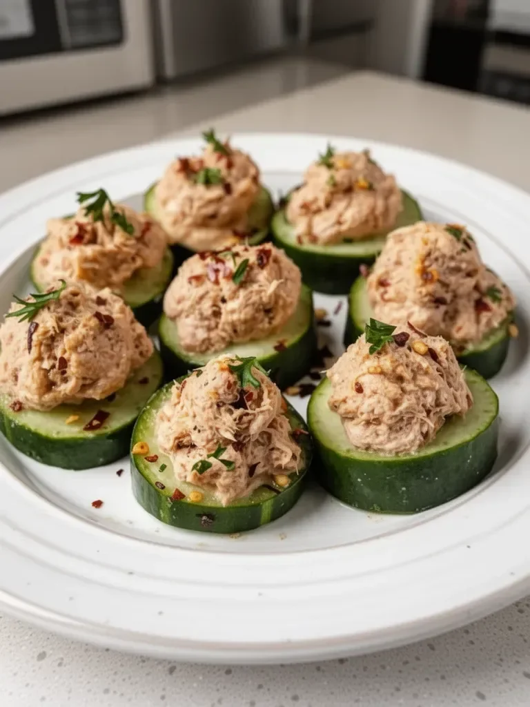 Keto Cucumber Bites with Tuna