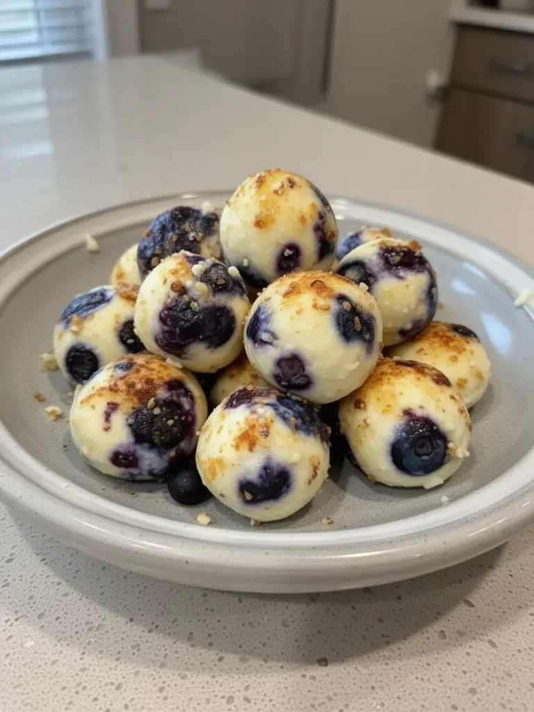 Lemon Blueberry Cottage Cheese Protein Bites