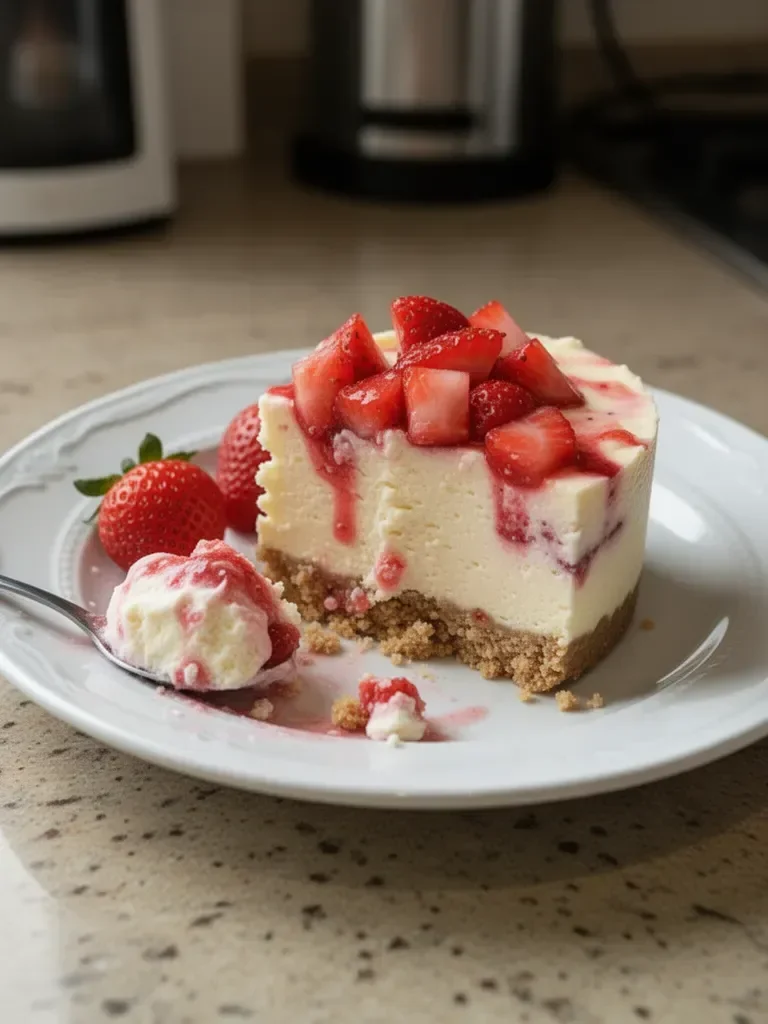 No-Bake Cheesecake for One (Low-Calorie + Low-Sugar!)