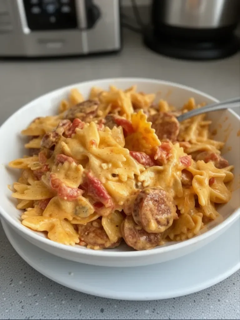 One Pot Creamy Cajun Sausage Pasta