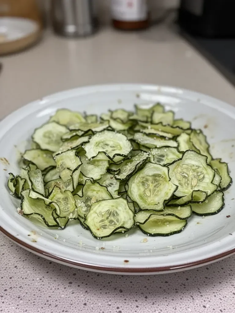 Salt and Vinegar Cucumber Chips