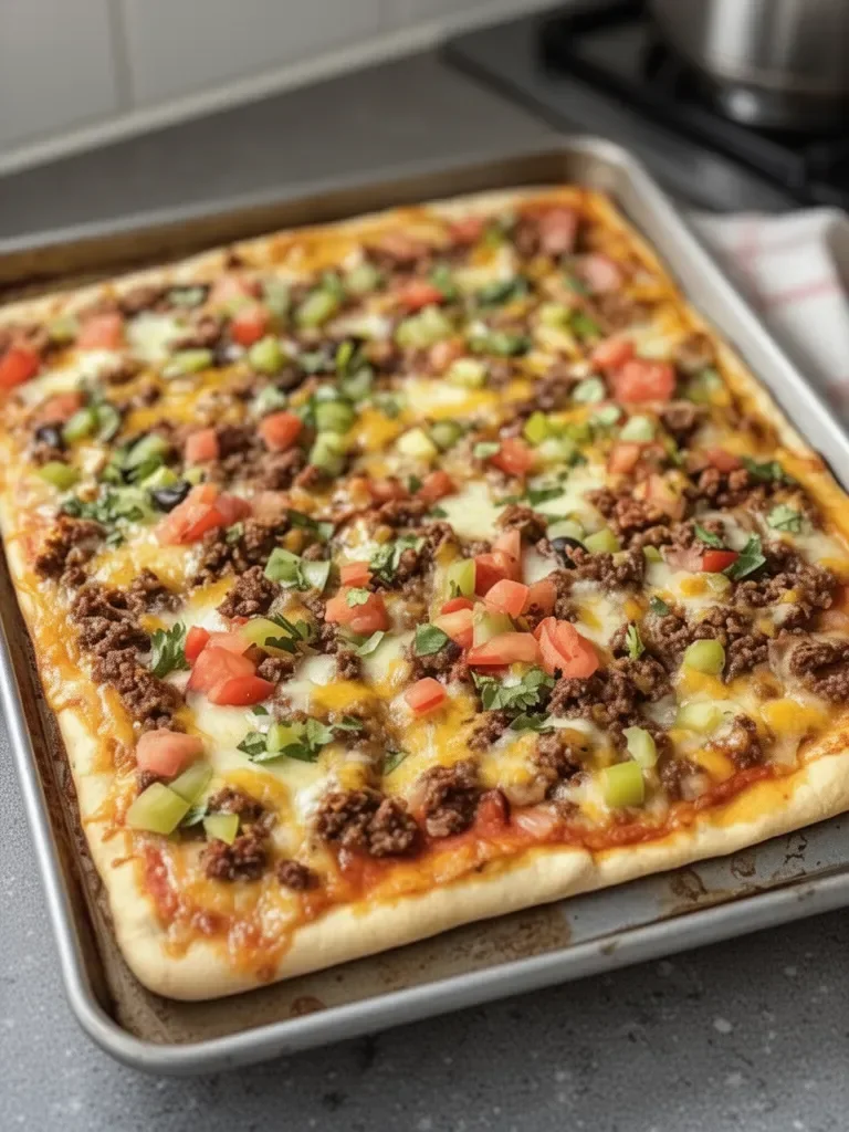 Sheet Pan Taco Pizza