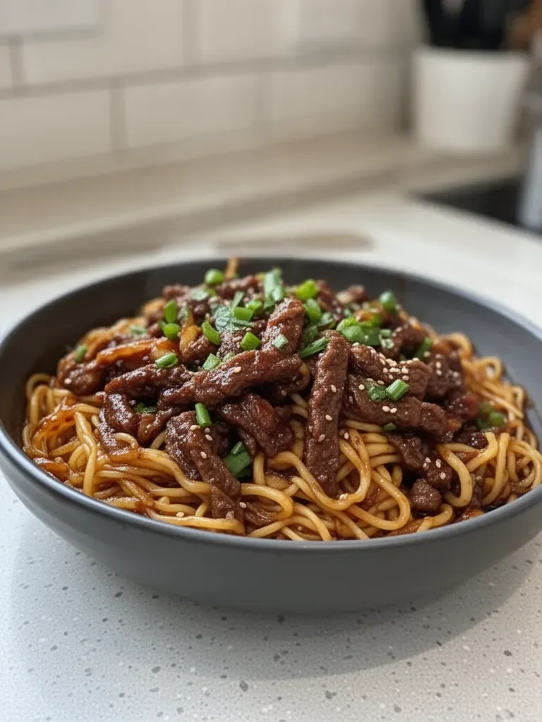Sticky Beef Noodles