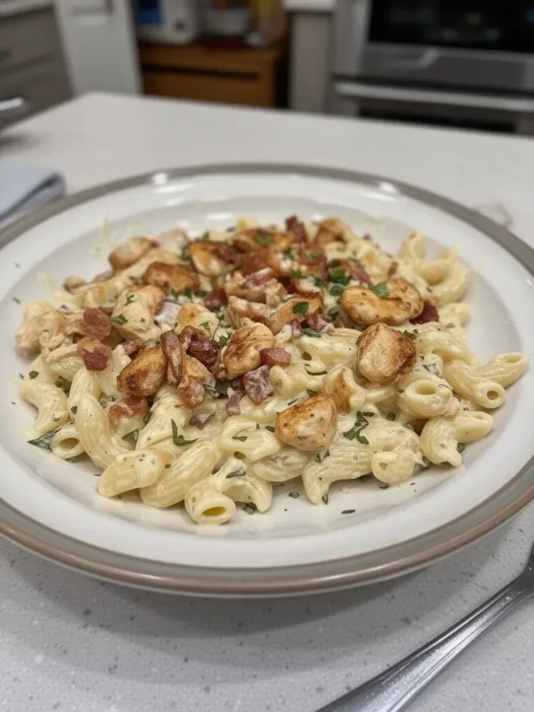 Creamy Chicken Bacon Ranch Pasta