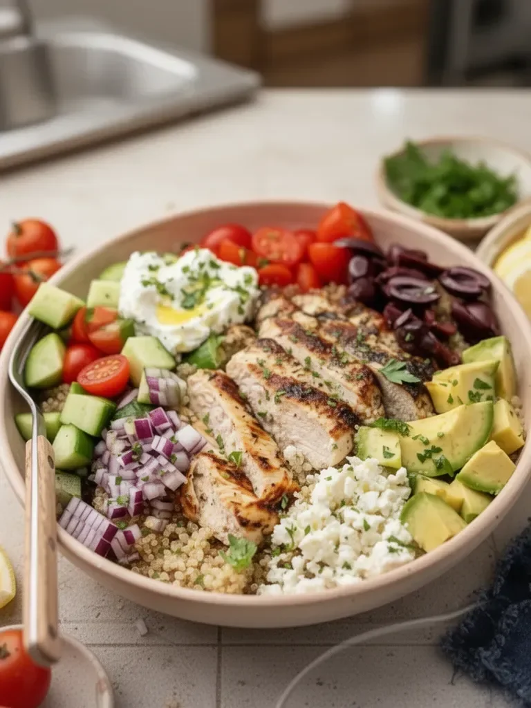 Greek Chicken Quinoa Bowl