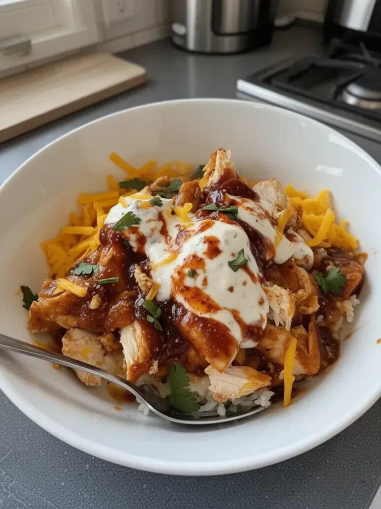 Macro Friendly BBQ Ranch Chicken Bowl with 42g of Protein