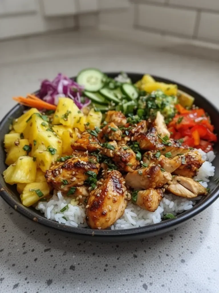 Pineapple Chicken Rice Bowl