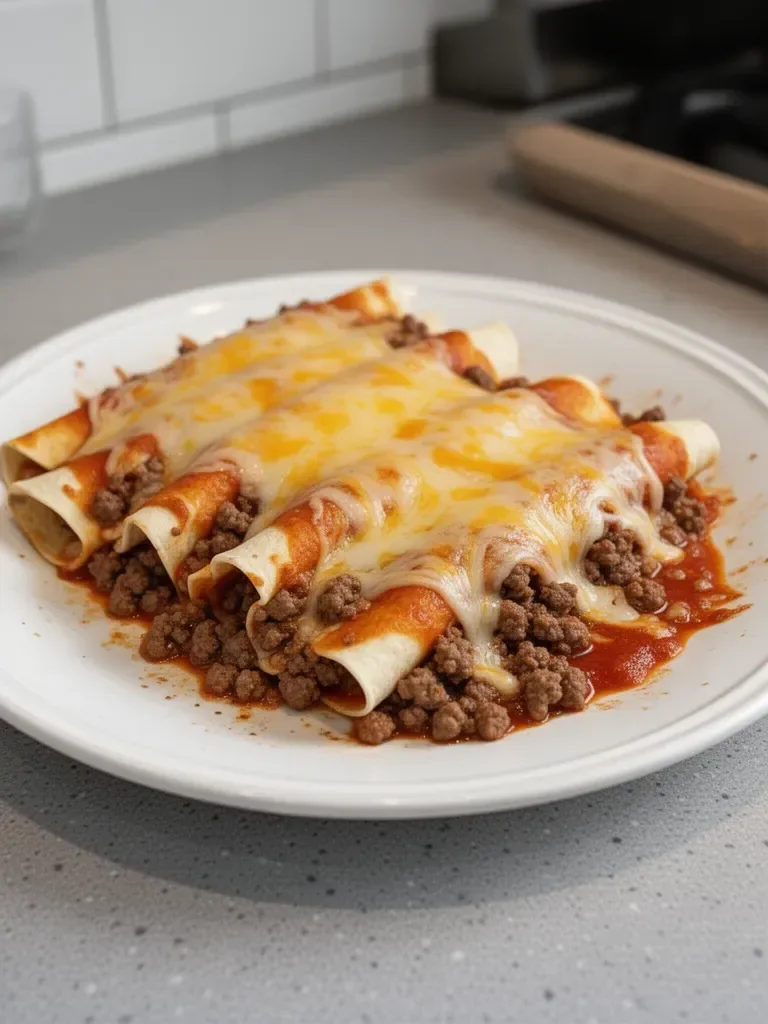 5 Ingredient Beef Enchiladas