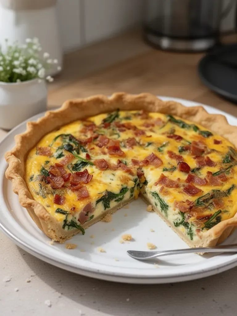 Bacon and Cheddar Quiche