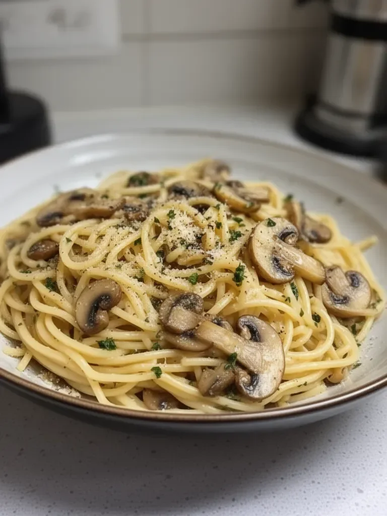 Best Mushroom Garlic Spaghetti