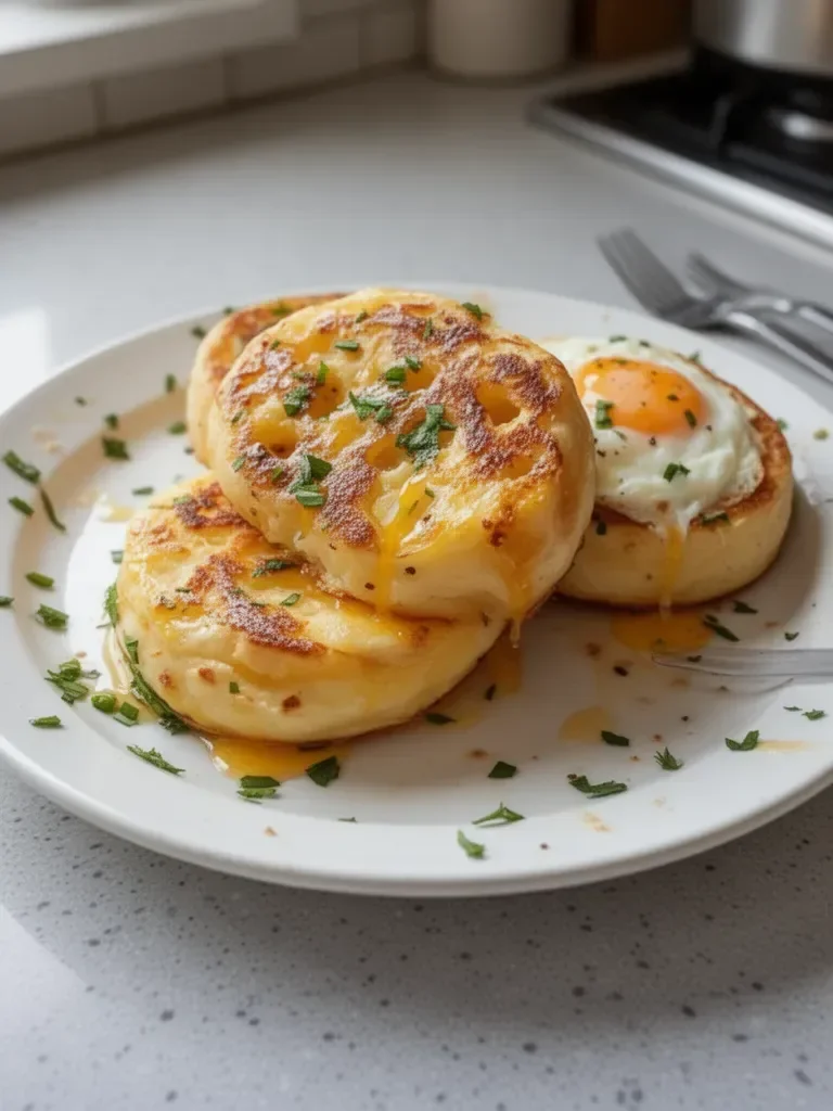 Breakfast Eggy Crumpets