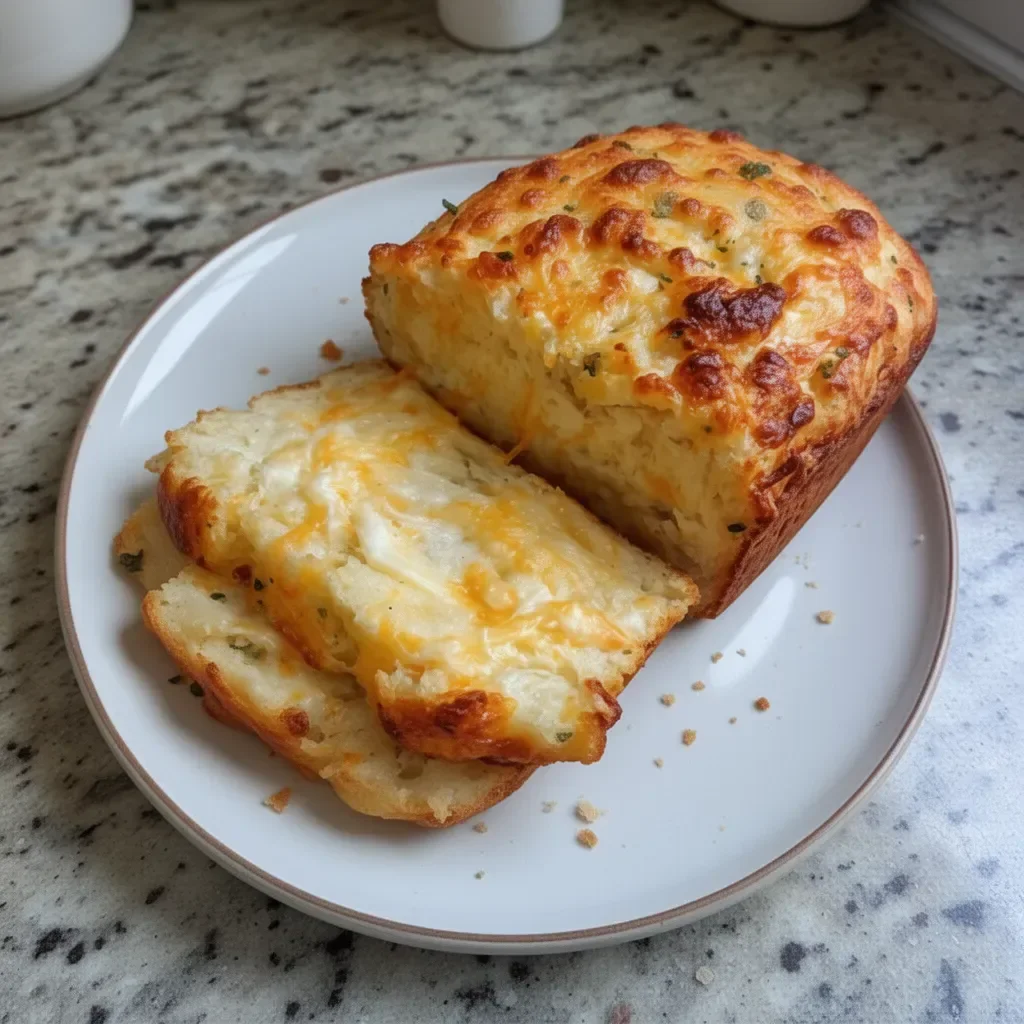 Freshly baked Cheese Bread with melted cheese and golden crust