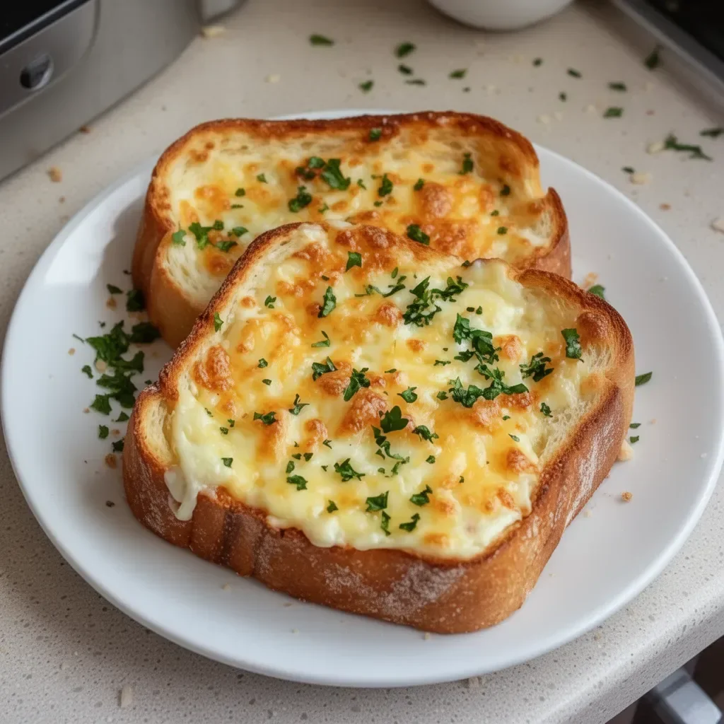Delicious cheesy Texas toast loaded with melted mozzarella and garlic butter.