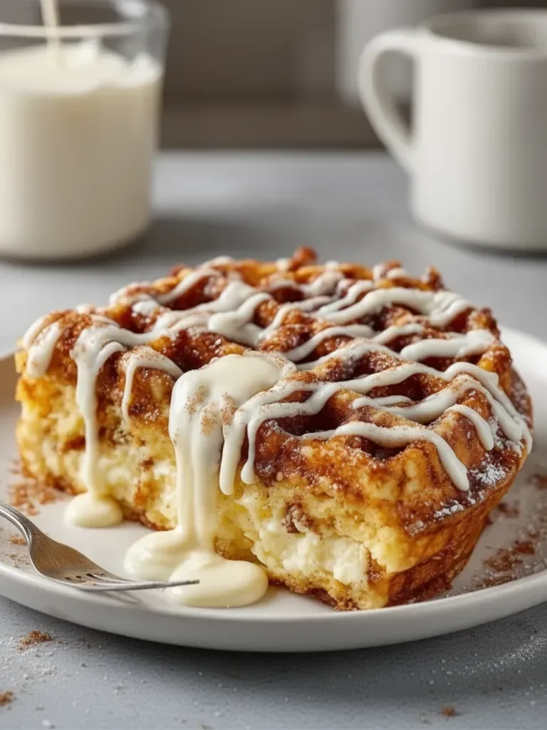 Cinnamon Roll Waffles Cream Cheese