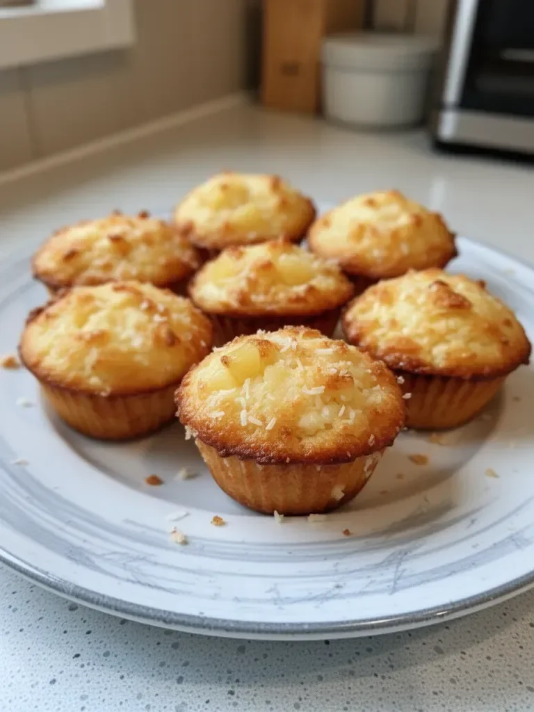 Coconut and Pineapple Cottage Cheese Muffins