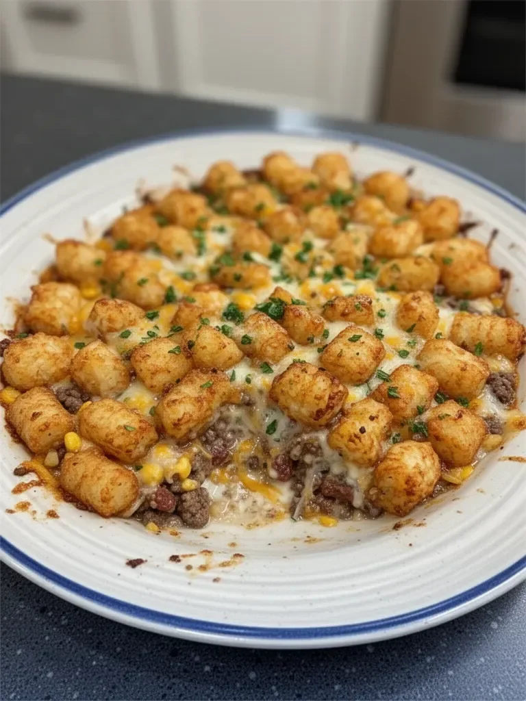 Cowboy Beef Tater Tot Casserole