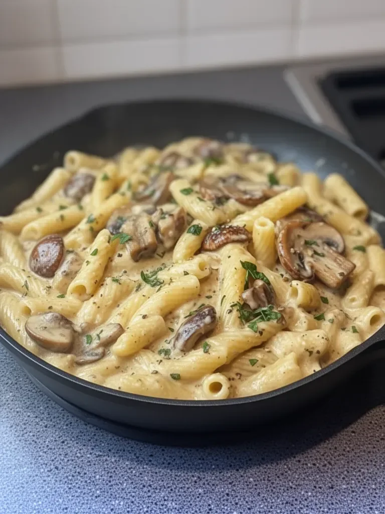 Creamy Tuscan Mushroom Pasta Skillet That's Pure Comfort