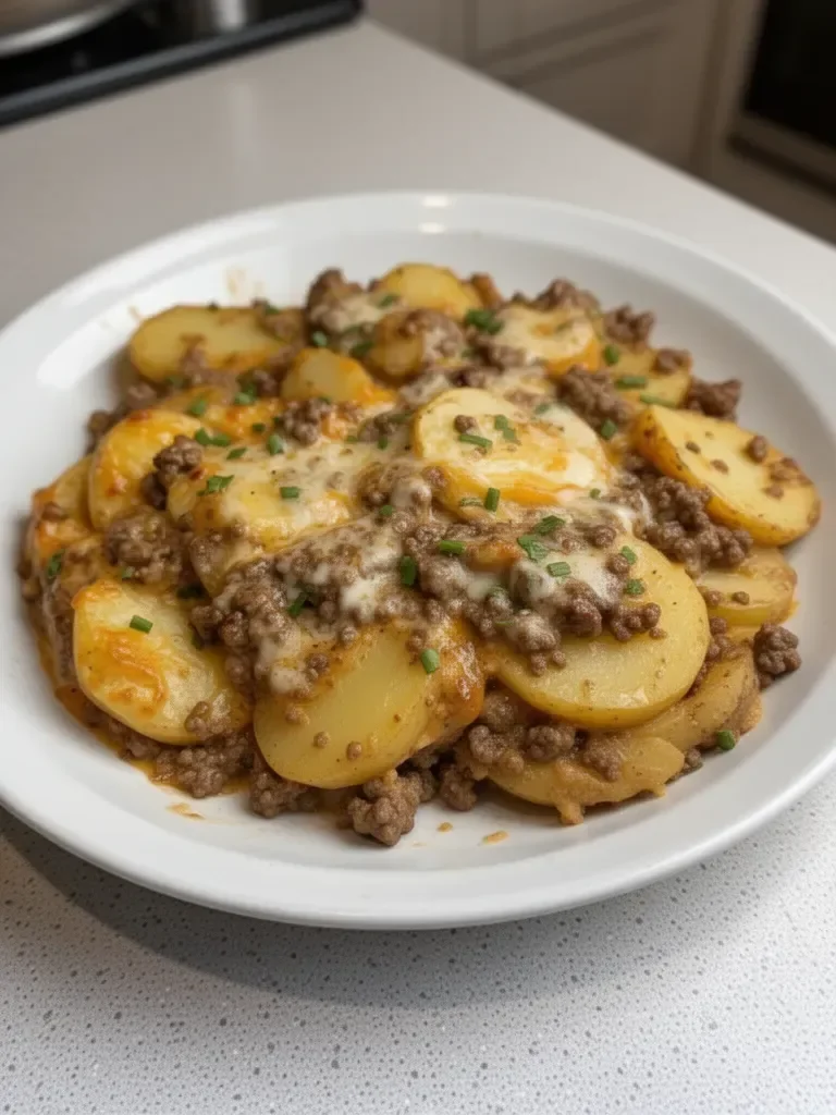 Crockpot Hamburger Potato Casserole