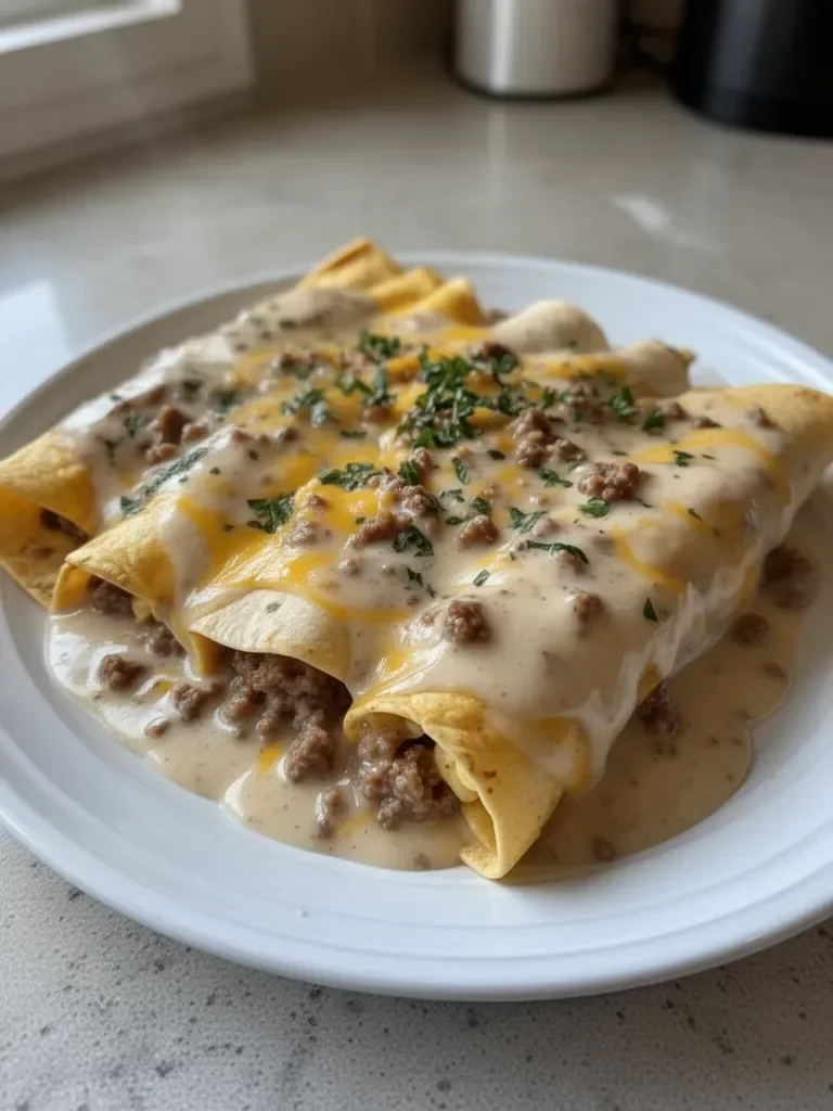 Delicious Breakfast Enchiladas with Sausage Gravy Made Easy