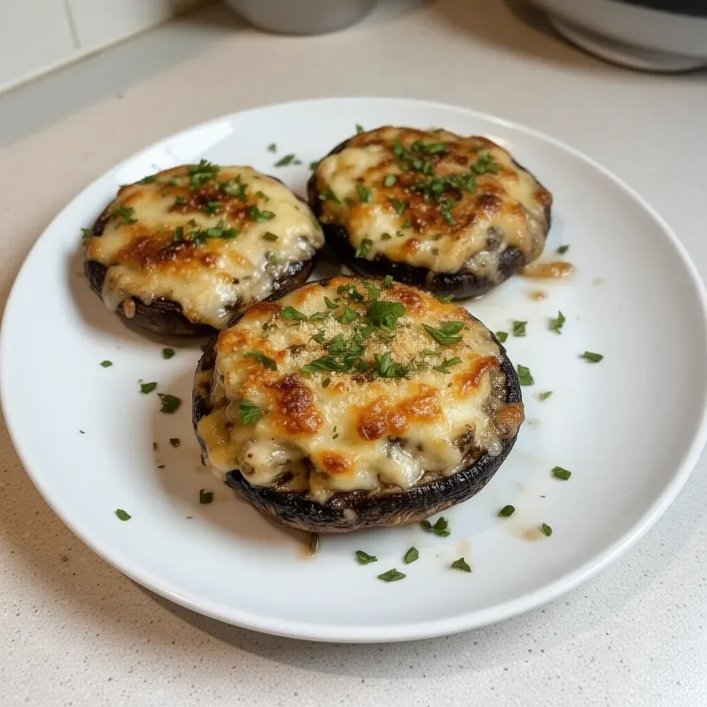 Delicious stuffed portobello mushrooms with savory filling