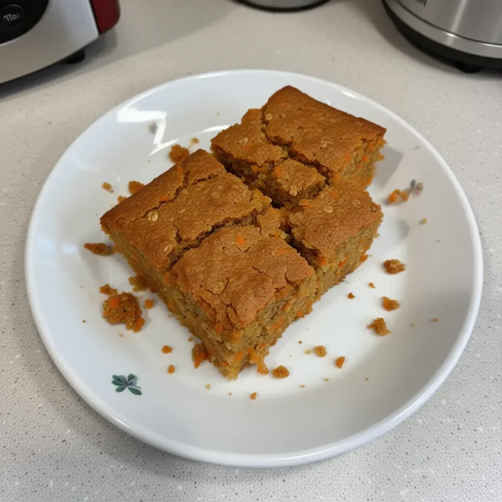 Delicious flourless carrot cake topped with cream cheese frosting