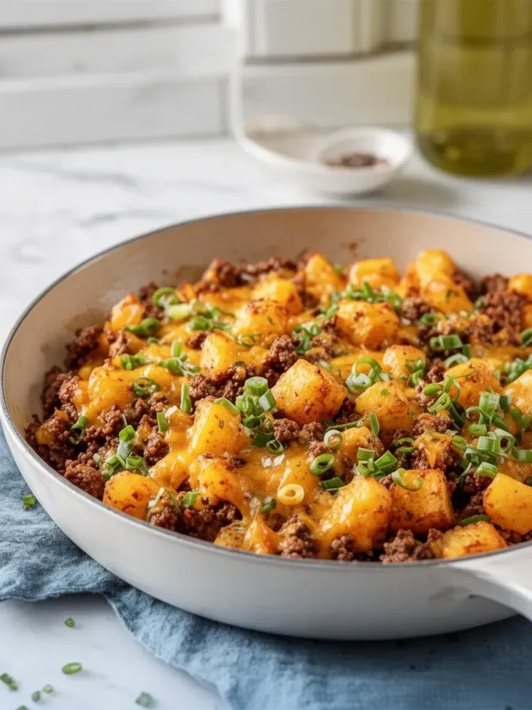 Easy One-Pan Ground Beef and Potatoes