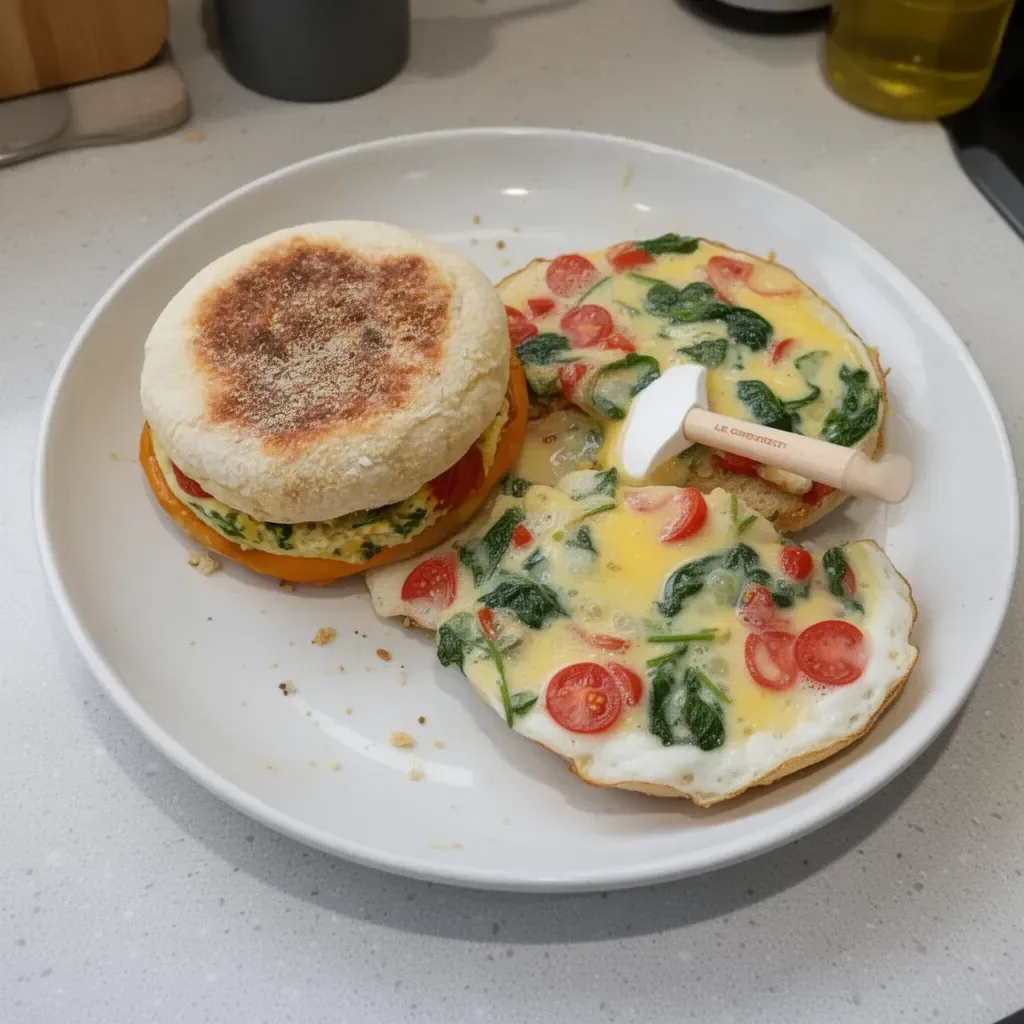 Healthy breakfast sandwich recipe, perfect for meal prep.