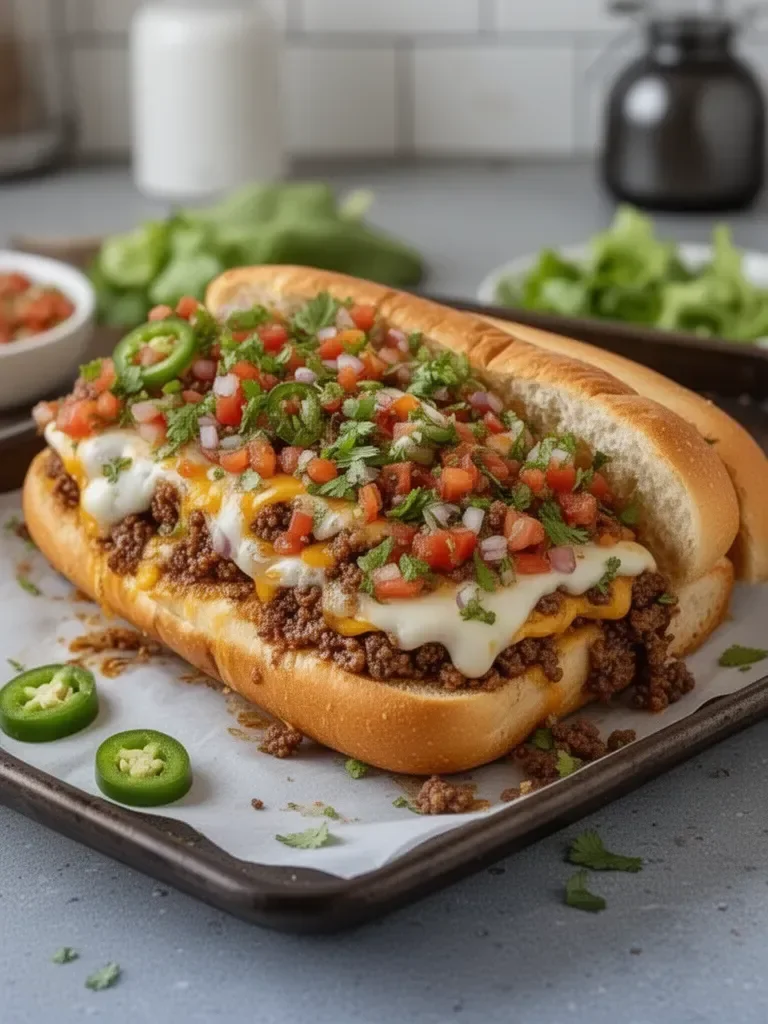 Mexican Chopped Cheese Sandwich