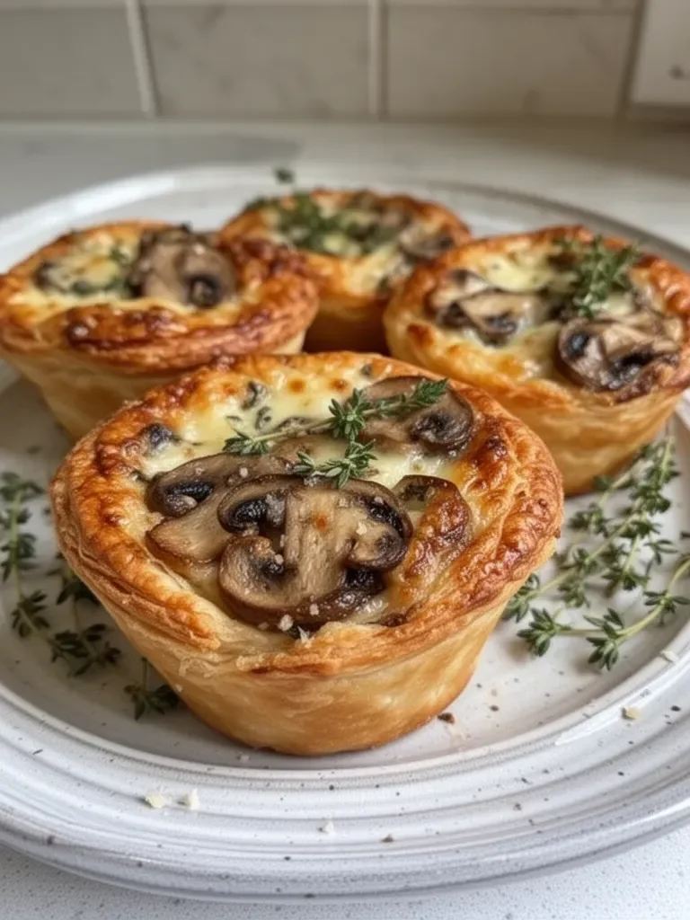 Mini Mushroom and Gruyère Pot Pies with Thyme