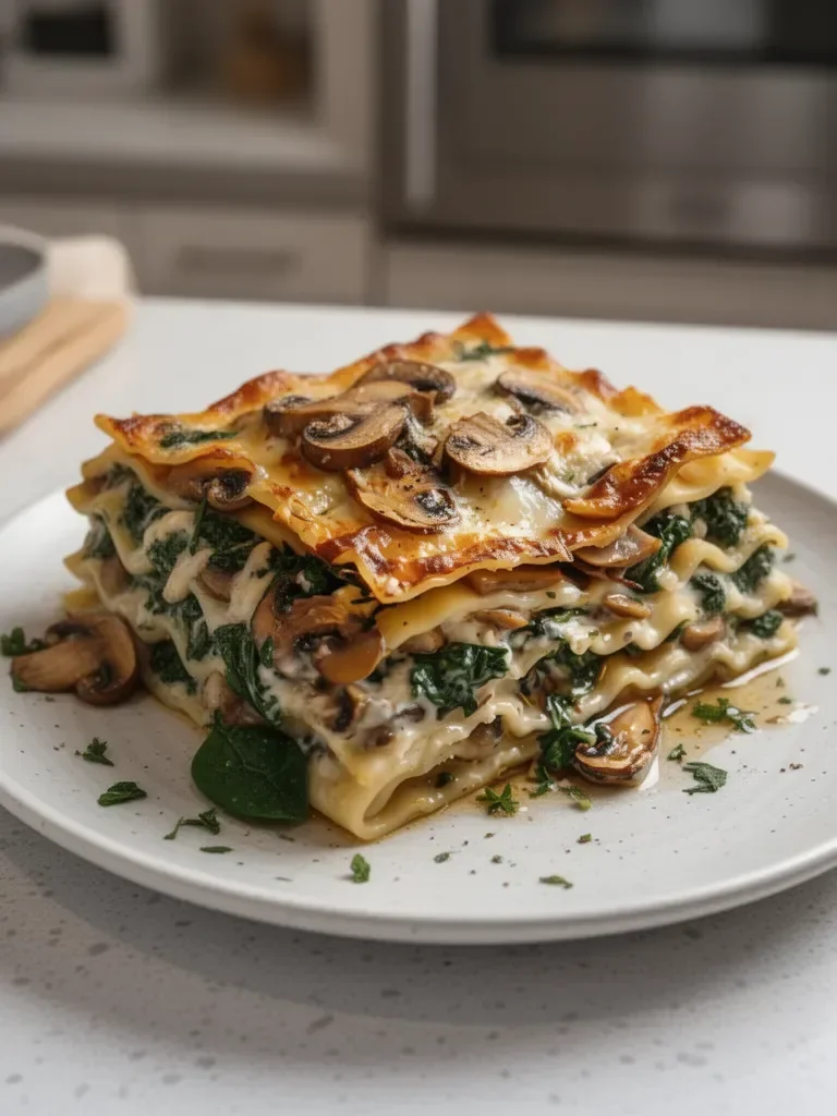 Mushroom and Spinach Lasagna