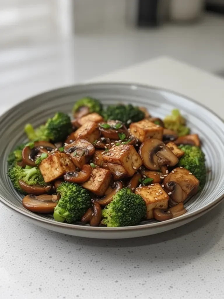 Mushroom and Tofu Stir-Fry