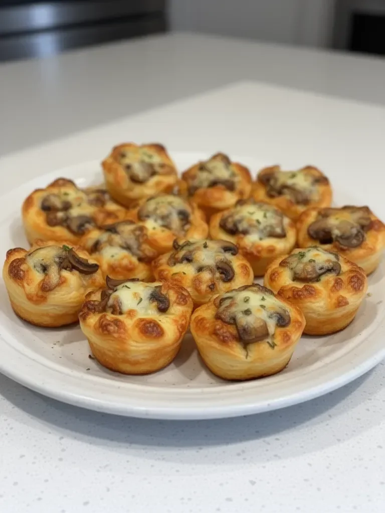Mushroom Cheese Puff Bites Recipe
