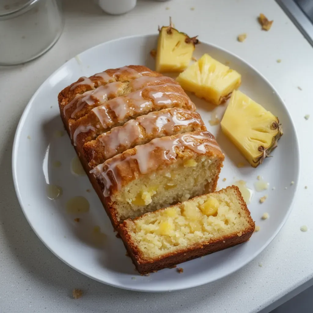 Delicious homemade pineapple bread fresh out of the oven