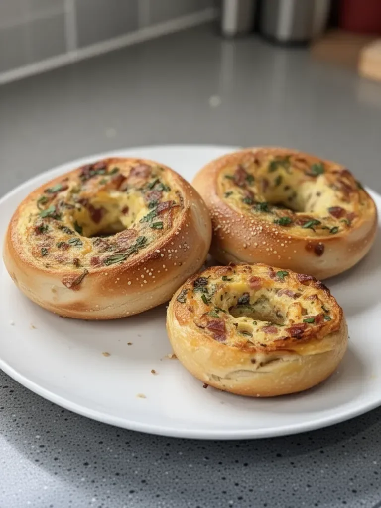 Quiche Stuffed Bagels