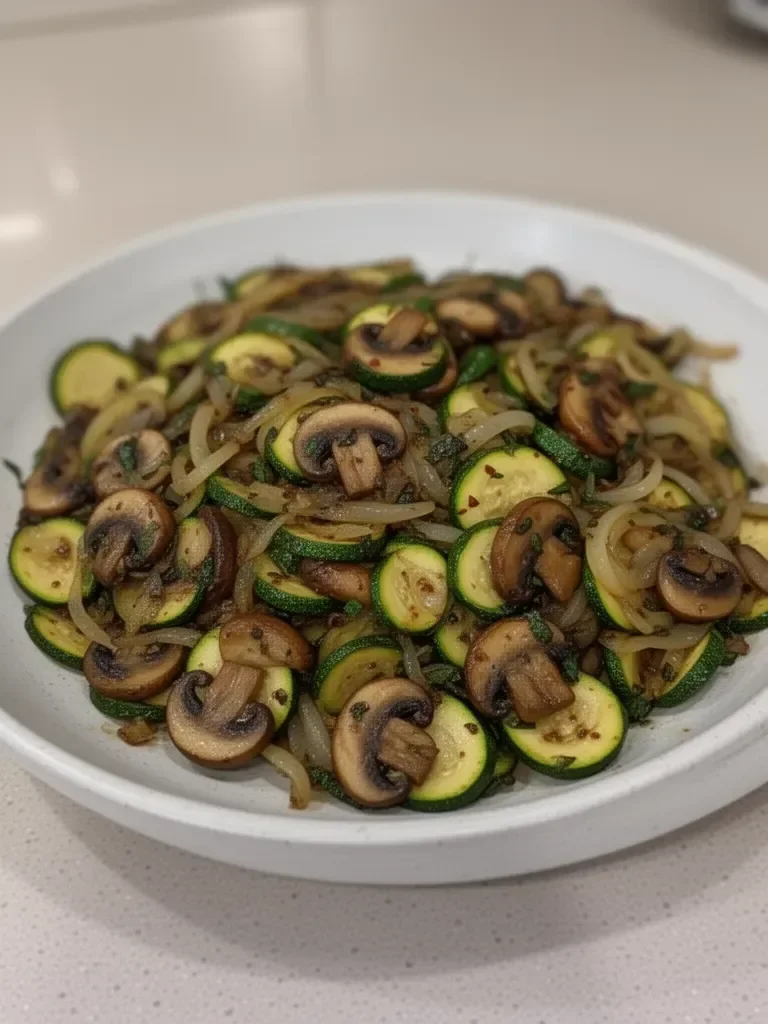 Sautéed Zucchini with Mushrooms and Onions