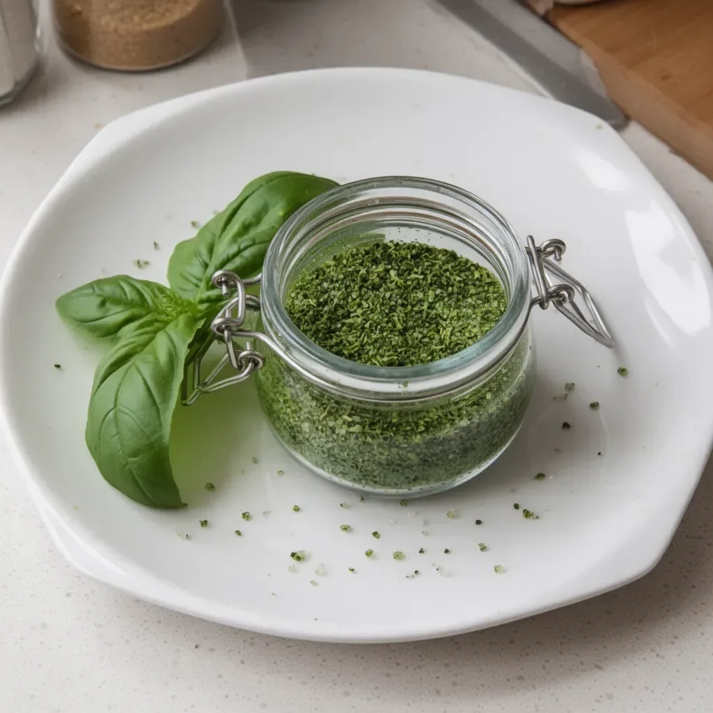 Basil Salt seasoning for enhancing flavors in dishes