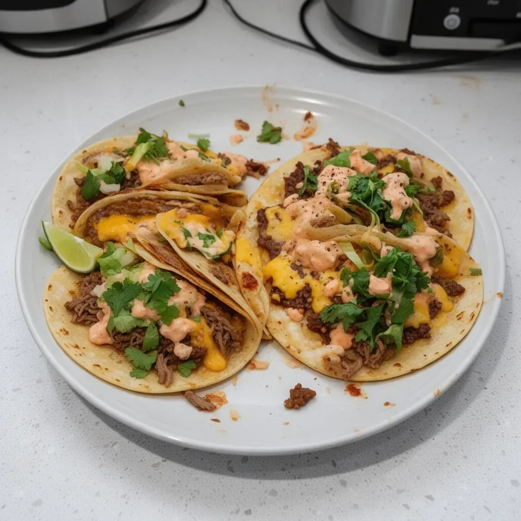 Delicious best smash tacos with vibrant toppings and crispy edges