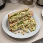 Chickpea Salad Sandwich filled with fresh ingredients and spices