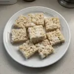 Delicious Coconut Rice Krispy Treats made with crispy rice and coconut