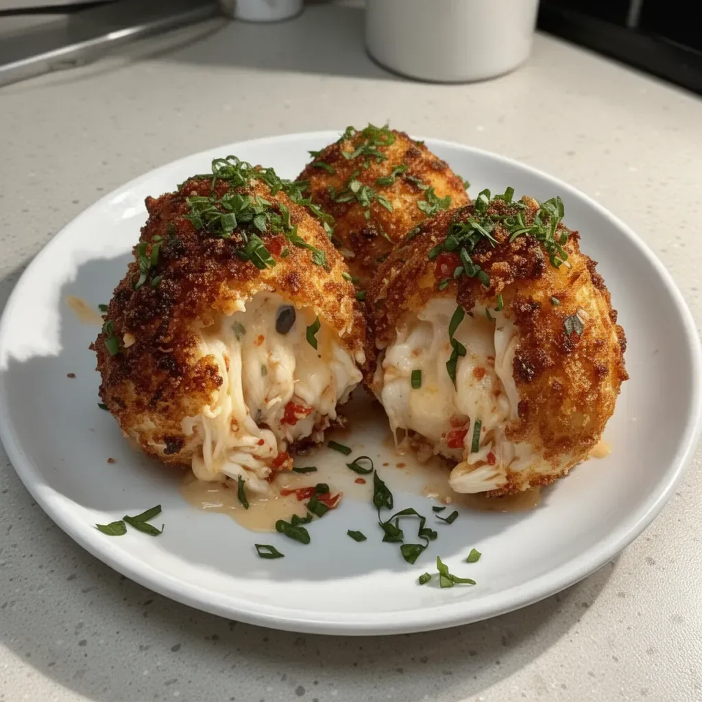 Delicious crab bombs appetizer recipe with flavorful crab filling