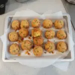 Platter of jalapeno popper bites with cheese and bacon