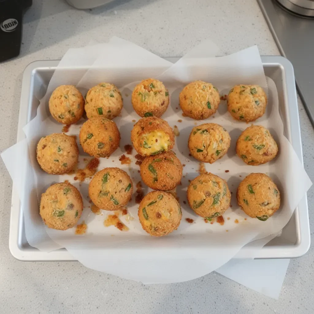 Platter of jalapeno popper bites with cheese and bacon