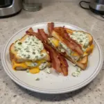Delicious Jalapeño Popper Grilled Cheese with gooey cheese and spicy jalapeños.