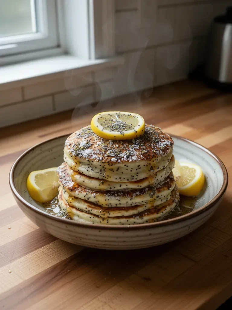 Lemon Poppy Seed Pancakes