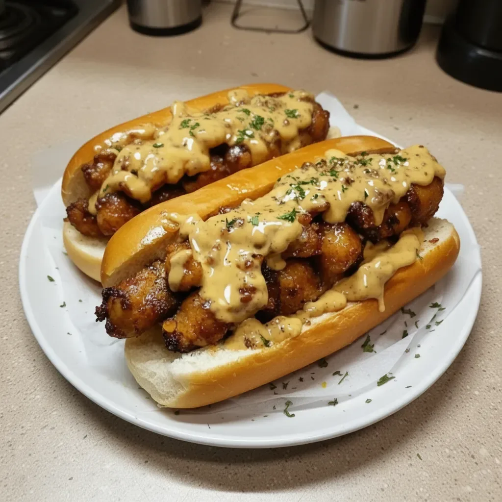 Delicious Bird Dog Sandwiches from South Carolina served with toppings.