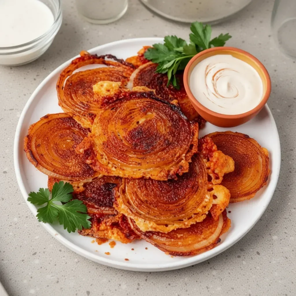 Viral onion ring chips in a bowl, perfect for snacking